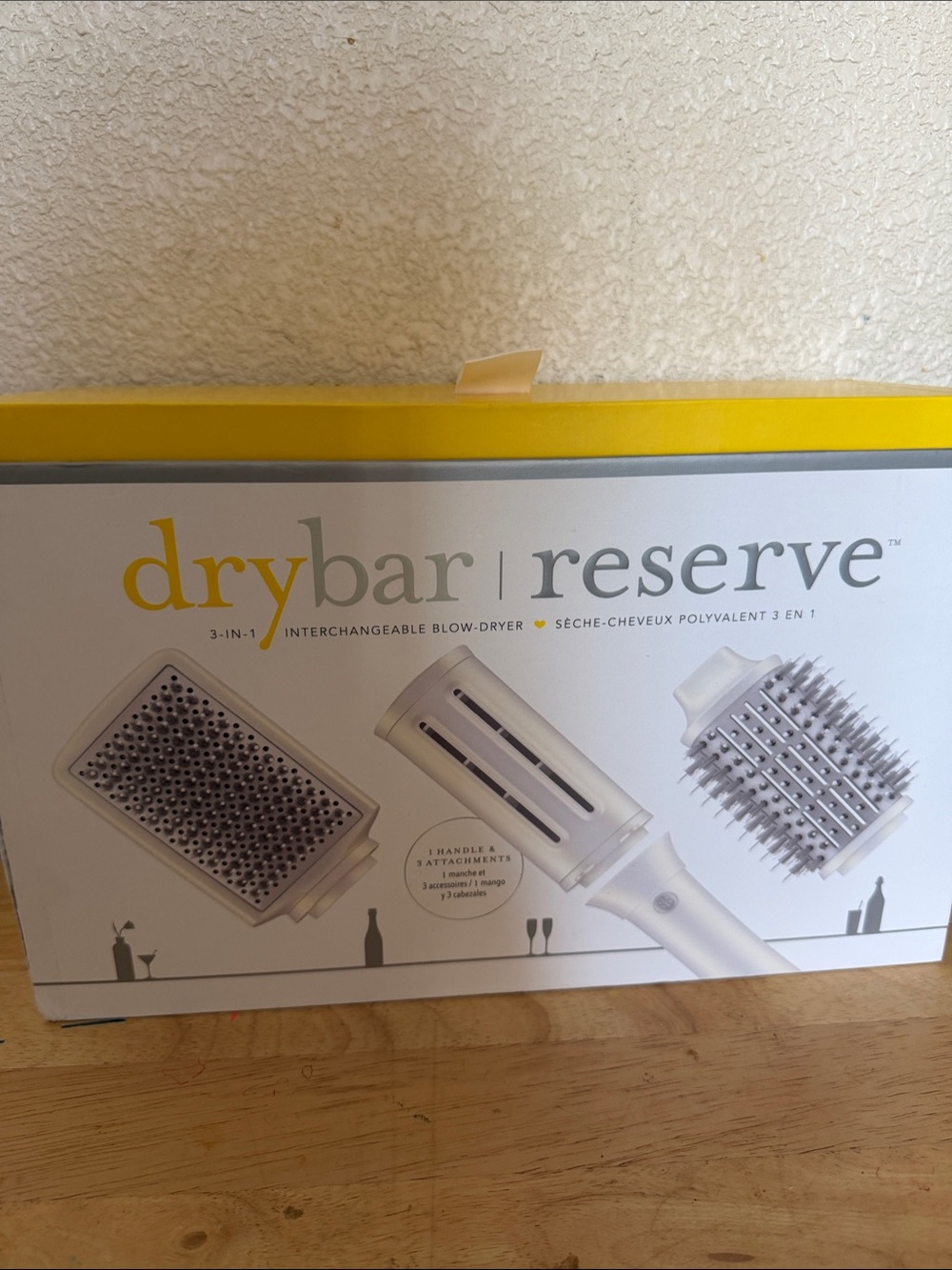 Drybar Reserve Interchangeable Blow-Dryer Attachments in White and Yellow